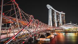 Amazing Helix Bridge at Marina Bay Sands Singapore