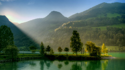 Amazing Nature Mountain View in Morning Photo