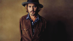 American Actor Johnny Depp In Brown Coat