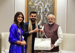 Anushka Sharma and Virat Kohli Wedding Photo Modi Gift