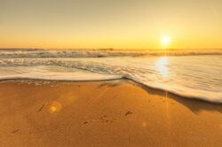 Awesome Sunset at Beach Landscape