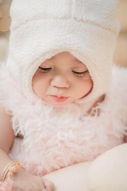 Baby Girl in Pink Winter Wear