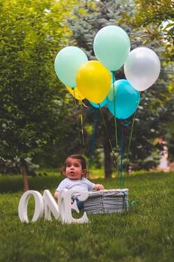 Baby Girl with Color Balloons Mobile Wallpaper