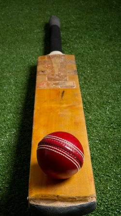Bat and Ball of Cricket Game