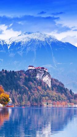 Beautiful Mountain View From Lake Photo