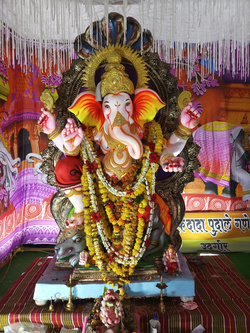 Big Ganesha Statue on Ganesh Chaturthi Photo