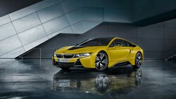BMW Yellow Sports Car