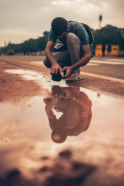 Boy Doing Photography