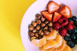 Breakfast Plate of Fruits Ultra HD Wallpaper