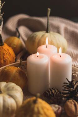 Candles on Dining Table