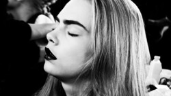 Cara Delevingne Black and White Portrait