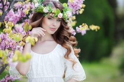 Charming Girl With Flower Crown