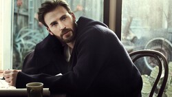 Chris Evans Sitting on The Chair at Home