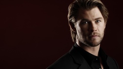 Chris Hemsworth In Black Suit Close Up Look