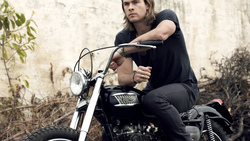 Chris Hemsworth Riding Motorcycle