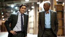 Christian Bale With Morgan Freeman HD Wallpaper