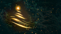 Christmas Tree with Light Decoration