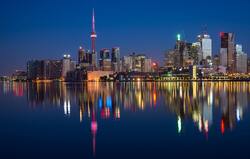 City of Canada at Night Building View Photo