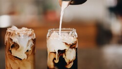 Coffee Drink Glasses Hand Milk