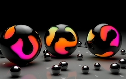 Colorful 3D Ball with Black Background