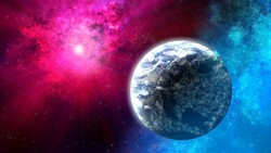 Colorful Space and Planet Wallpaper