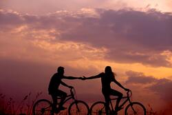Couple Cycling Love