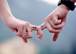 Couple Meet with Finger