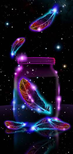 Creative Glass and Feather Photo