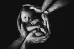 Cute Baby Black and White Photography