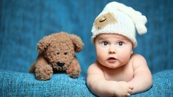 Cute Baby With Teddy 4K