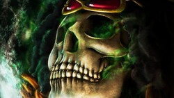 Deadly Wierd Skull 4K Background