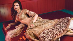 Deepika Padukone in Indian Wedding Dress Photo