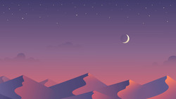 Desert and Moon Poster Pic