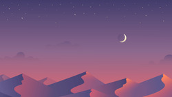 Desert and Moon Poster Pic