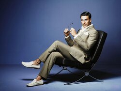 Elegant Akshay Kumar Sitting On A Chair