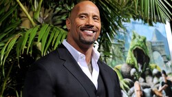 Famous Actor Dwayne Johnson in Suit