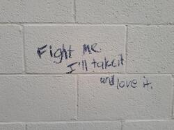 Fight Me I Will Take it and Love it Quote
