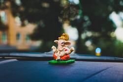 Ganesh God on Car Dashboard