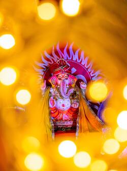 Ganesha Bokeh Effect Photo