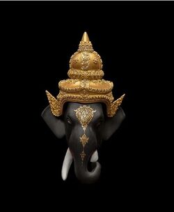 Ganesha Lord with Black Background