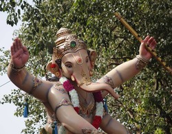 Ganpati With Flute in Ganesh Chaturthi