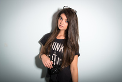 Girl With Long Hair in Tshirt