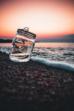 Glass Bottle on Beach