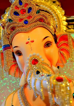 God Ganesha Close up Wallpaper