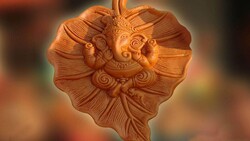 God Ganesha on Leaf
