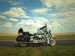 Gray And Silver Harley Davidson Cruiser Motorcycle