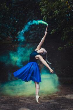 Gymnastic Girl with Colors
