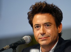 Handsome Actor Robert Downey Jr Giving Speech