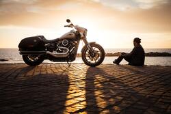 Harley Davidson Bike with Men Image