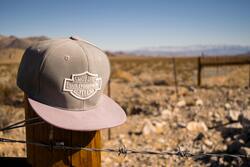 Harley Davidson Cap on Wooden Block